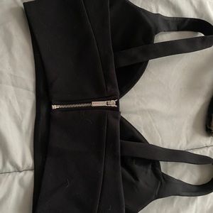 Crop top with back zipper